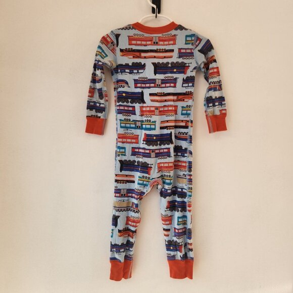 BUNDLE (2) Hanna Andersson Pajamas Full Zip Trains Dragons Toddler Boys 3T - Picture 3 of 13